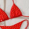 2026 Women's Sexy Polka Dot Backless Lace-up Bikini Swimsuit