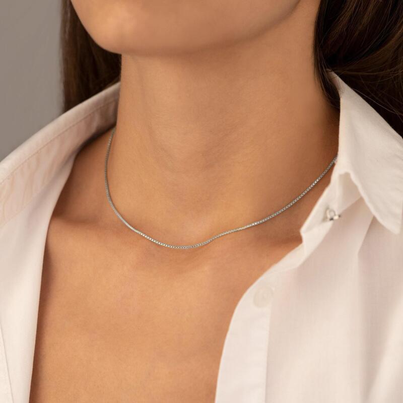 Simple Stainless Steel Box Chain Necklace for Men Women Punk Gold Color Metal Chain Necklace Fashion Jewelry Trend Accessories