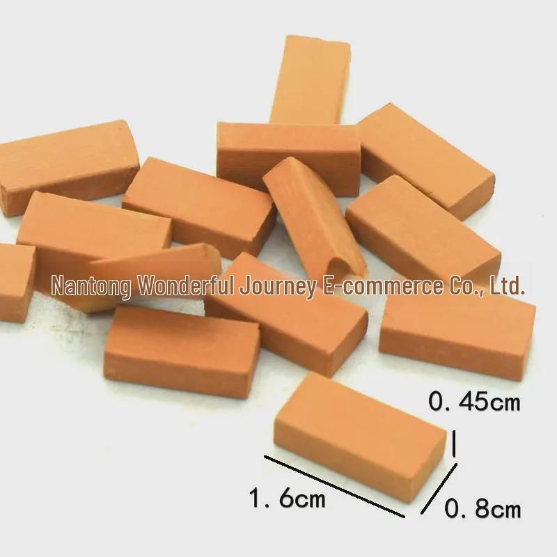 1:Kit de bricolaj cu 16 case de cărămidă în miniatură pentru copii