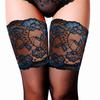 15Cm Long Blue / Red Embroidery Lace Thigh High Stockings Night Club Style Charming Women'S Over Knee Socks