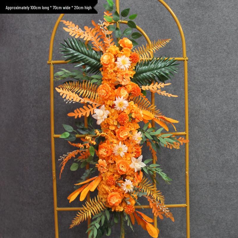 Blumen Kunstseide Blumenstreifen Set: Lange Hängegang-Anordnung & Hochzeitsaal-Dekor