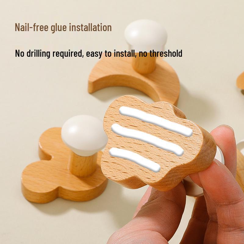 Luxury Solid Wood Wall-Mounted Coat and Hat Hook Rack