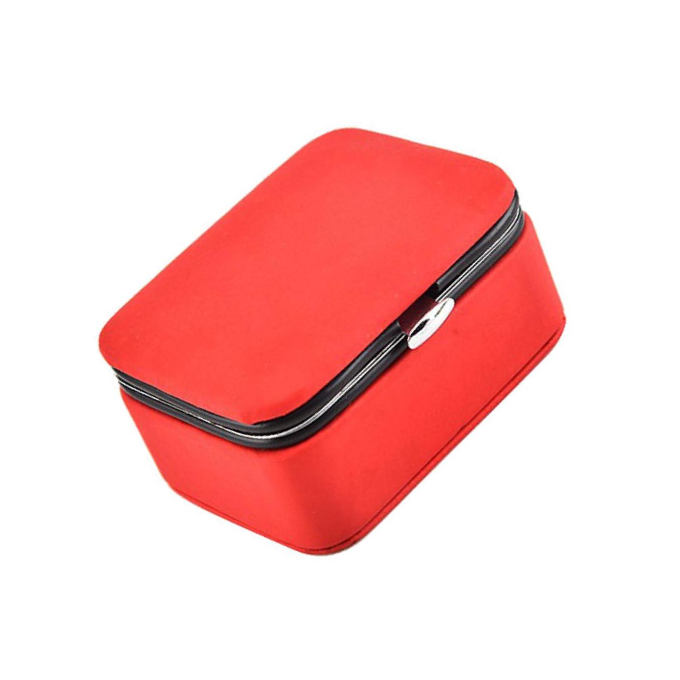 

Elegant PU Leather Jewelry Box for Earrings Rings and Pendants Storage Case Display simple червоний