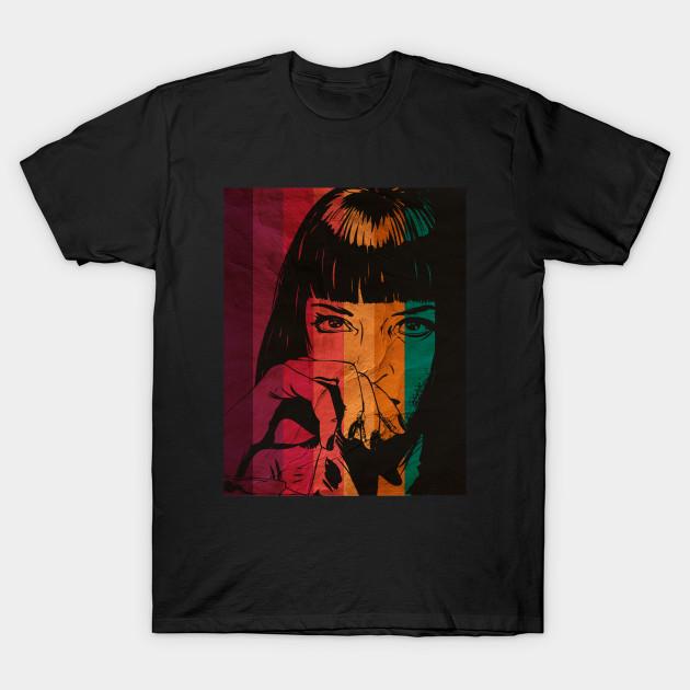 Funny Pulp Fiction TShirt Mia Wallace Quentin Tarantino Graphic Tshirts 90s Vintage Women Men Breathable Comfortable Tee Shirts