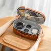 Portable Ceramic Travel Tea Set with Bamboo Tray