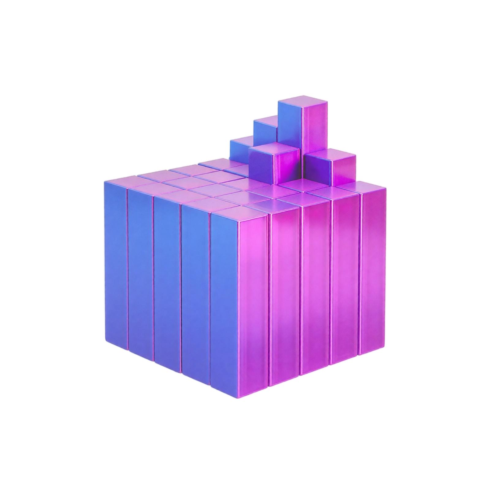 3D Printed Expanding Toy Stress Puzzle Square Decompression Toy One Size