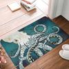 Sea Creatures Octopus Sea Life Nautical Blue Door Mats Kitchen Floor Bath Entrance Rug Mat Absorbent Indoor Bathroom doormat