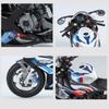 New 1/9 BWM S1000RR Large Size Simulation Alloy Motorcycle Model Shock Absorbers Carrying Lighting Collection Toy Car Kid Gift