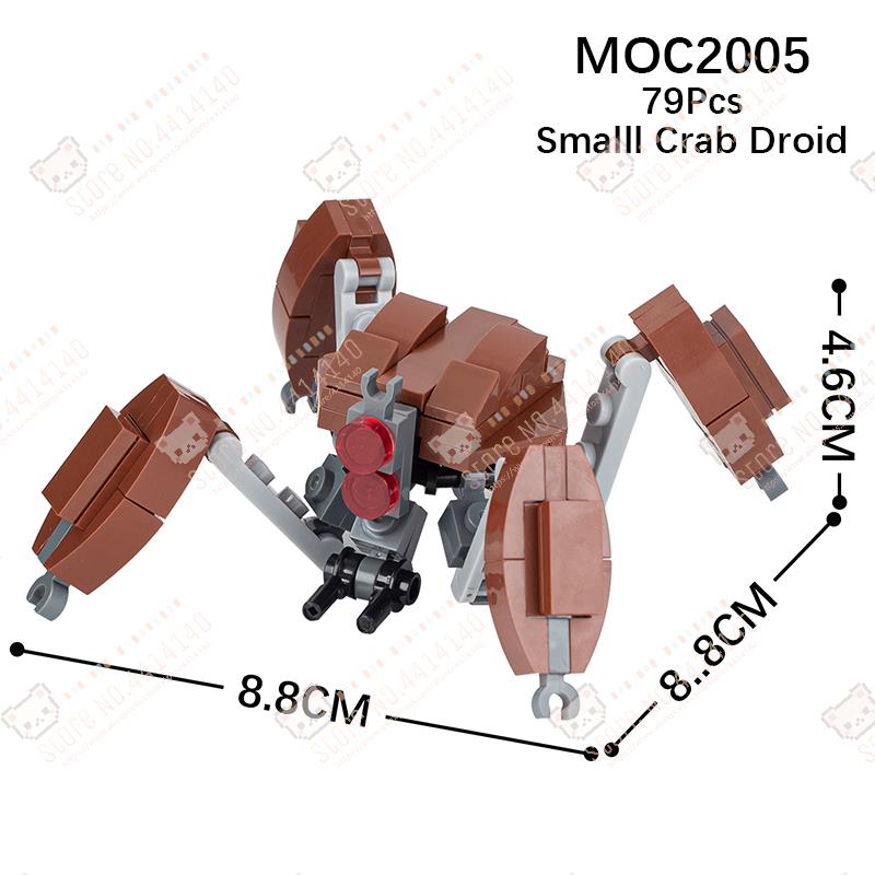 

Серия фильмов Дроид-краб MOC Строительные блоки Научно-фантастический боевой робот Фигурка Модель Украшение DIY Сборные кирпичи Игрушки для детей