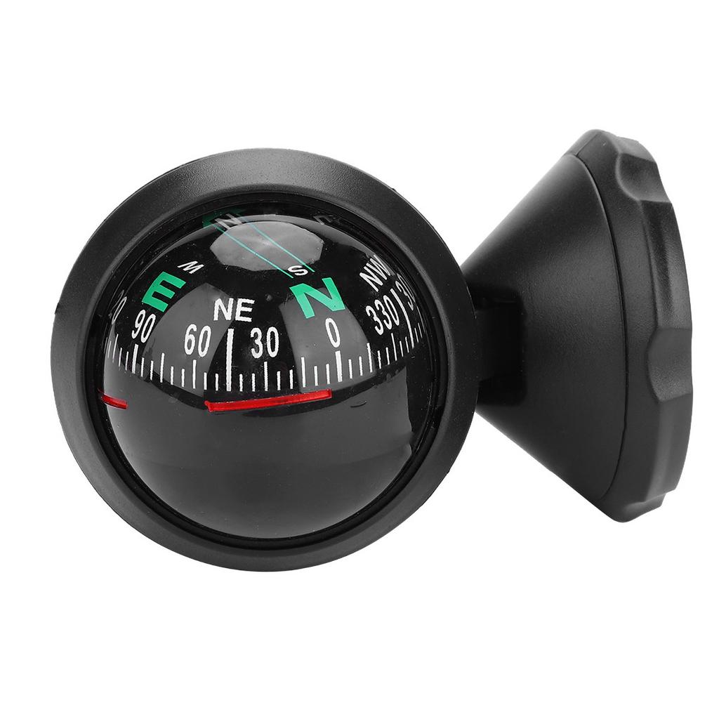 Black Electronic Adjustable Ball Night Vision Compass for Boat Vehicle