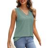 Women's Solid Color V-neck Loose Sleeveless Tank Top T-shirt  Spring Summer New Arrival, Leisure Leisure Trade for Europe America