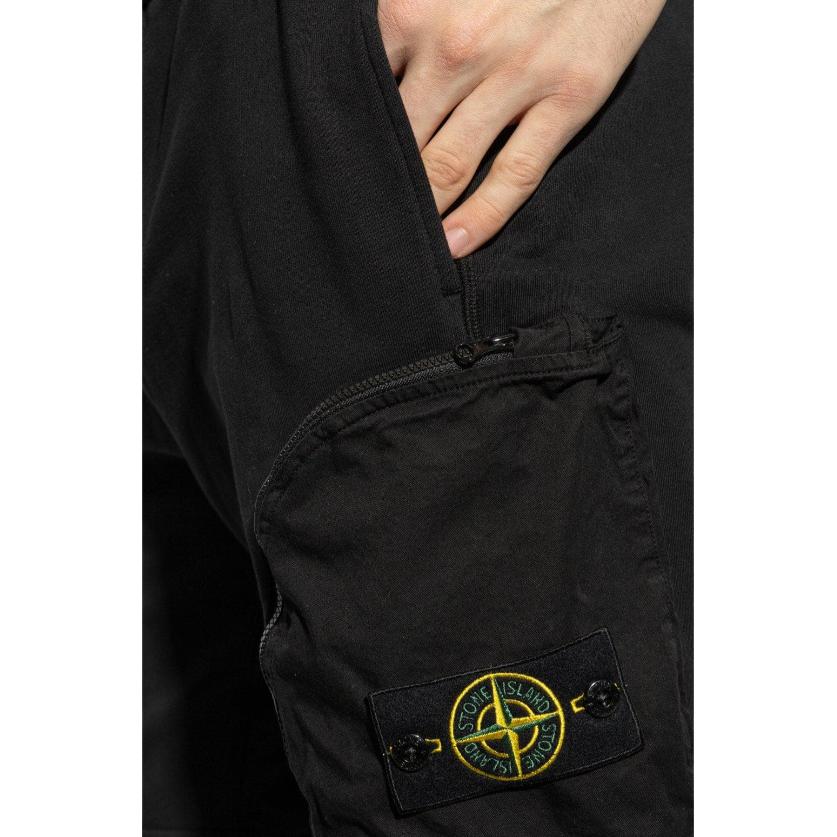 STONE ISLAND Shorts Casual Stringati con Pizzo SS25 Uomo shorts Nero K1S156200002S0123-V0029