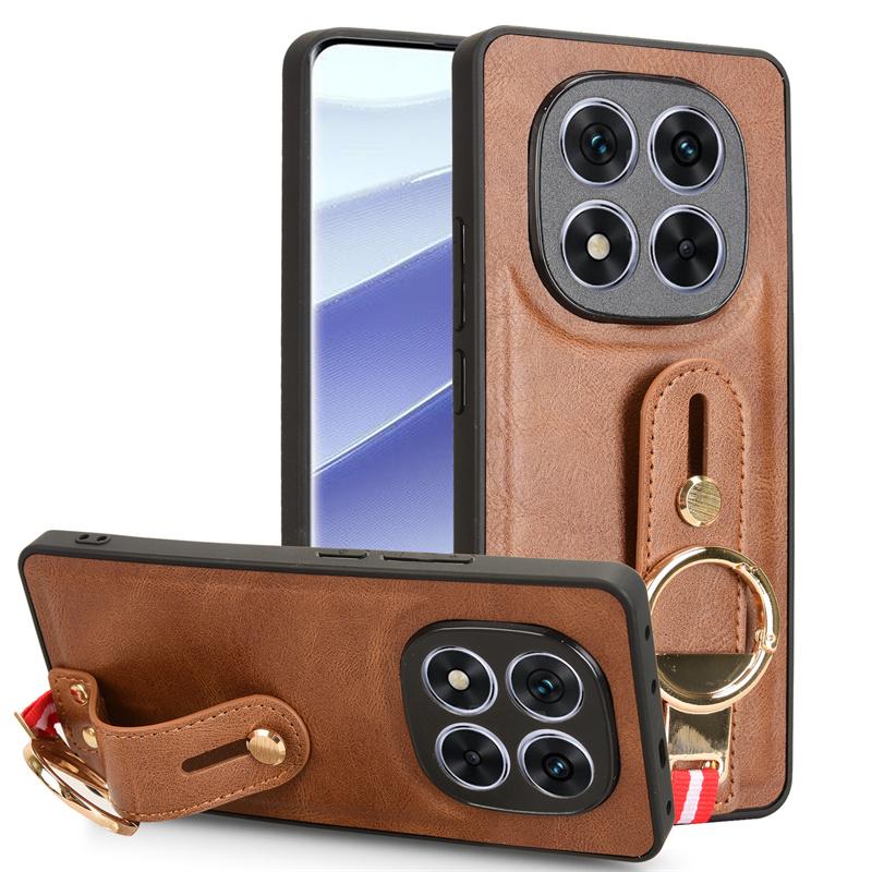 Luxury Wristband Leather Stand Case for Xiaomi Redmi Note 14 Pro 5G 4G Cover With Ring Opener Coque Fundas Capa