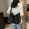 Retro Denim Bag Women's 2025 New Trendy Fashion Casual Tote Bag Large Capacity Shoulder Messenger Bag