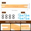 2Pcs Bamboo Baby High Chair Foot Rest Adjustable Height Easy to Install Non-slip Stable Highchair Accessories Kids Babies Stuff