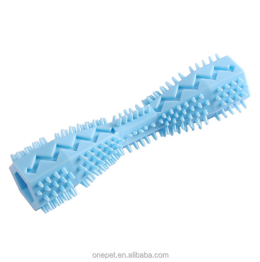 Eco-Friendly Classic Indestructible Dog Training Sticks Bite Cleaning Interactive Toy Made Durable TPR Silicone Rubber Daily синий
