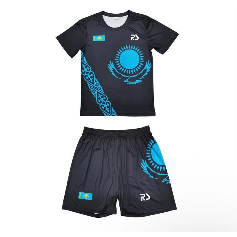 2026 Ny Herr Världsomfattande Brottningsteam Sportkläder Set Kortärmad T-shirt och Shorts för Träning Lätt Fukttransporterande