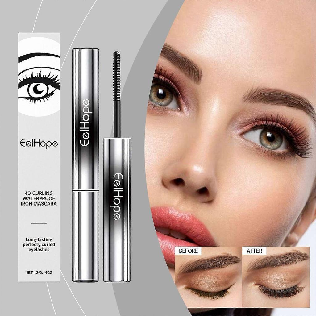 Eelhope 4D Curling Iron Mascara Is Naturally Long, Plump, Waterproof, Sweat-Proof And Not Prone To Smudge