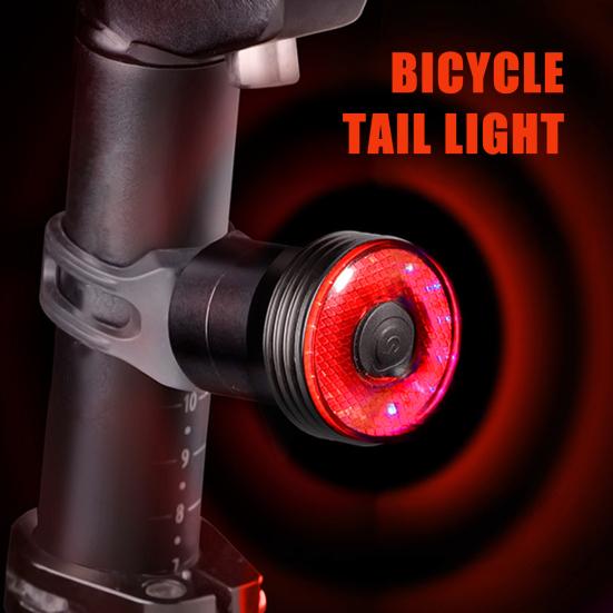 Fahrrad-Rücklicht Wasserdicht USB-wiederaufladbar Universell MTB Rennrad Mountainbike Sattel Sattelstütze Halterung Nachtfahr-Warnung Rückleuchte