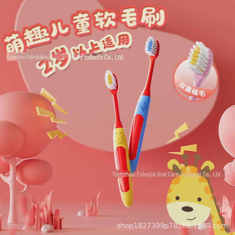 Premium Weiche Kinderzahnbürste mit Cartoon-Design für 2- bis 12-Jährige