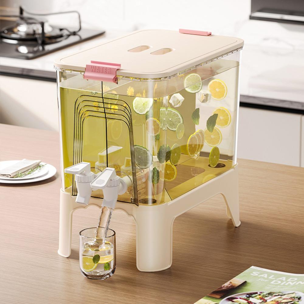 Plastic 6.5L Cold Drink Dispenser Large Capacity Beverage Dispenser Fridge Cold Kettle  Lemonade
