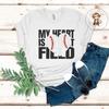 My Heart Is On the Baseball Field Ladies T-Shirt | Baseball Mom Shirt | Gift for Her | Sports Mom Shirt