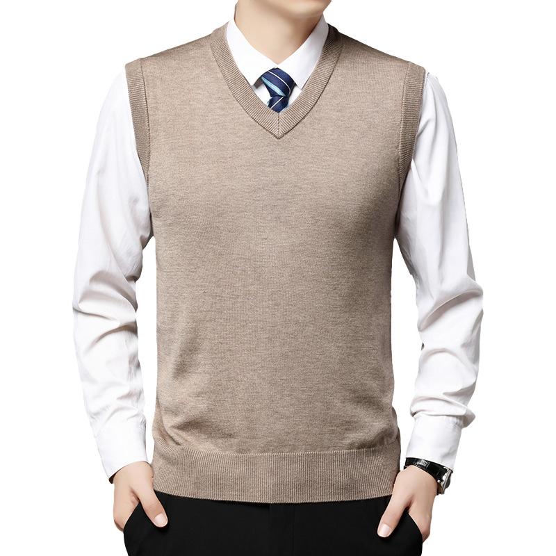 Men's Casual Sweater Vest Warm Comfortable Autumn Winter Outerwear Knitted Sweater