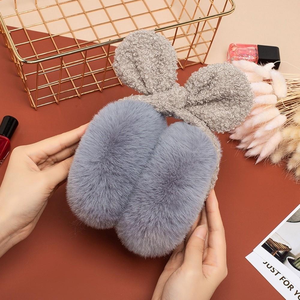 Winter Warm Soft Earmuffs Ear Protection Thickened Fluffy Earflaps Antifreeze Bowknot Ear Warmer For Women Men Outdoor Earmuffs