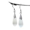 Synthetic Opal Drop Earrings Silver Plated Cat Eye Stone Dangle Earrings Elegant Crystal Jewelry for Women