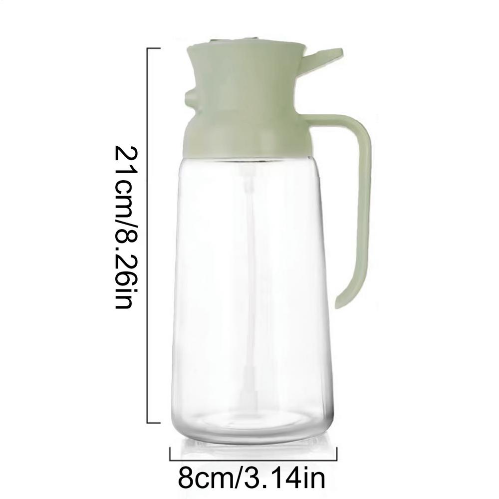 

Oil Spray Bottle 2-in-1 Olive Oil Dispenser Bottle For Kitchen 550ml Oil Bottle Food-grade Oil Mister For Air Fryer BBQ зелёный