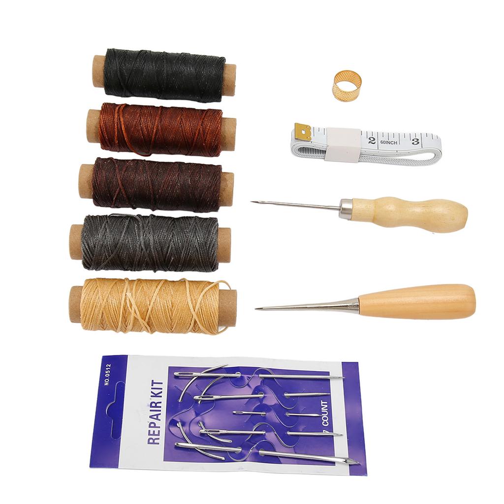 16PCS Leather Repair Sewing Kit Professional Leather Working Tools for DIY Leather Craft