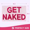 Get Naked Bathroom Rug, Pink Non Slip Bath Mat, Cute Tufted Floor Carpet, Indoor Washable Microfiber Mats for Shower Room Fast Dry