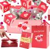 Valentijnsdag verrassing springdoos verjaardag creatieve geschenkdoos stuiterende rode envelop geschenkdoos