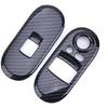 2 Pcs Carbon Fiber Car Window Lifter Switch Control Panel Cover Trim Fit for Mini Cooper S 3DR F56 Interior Decorative Accessories