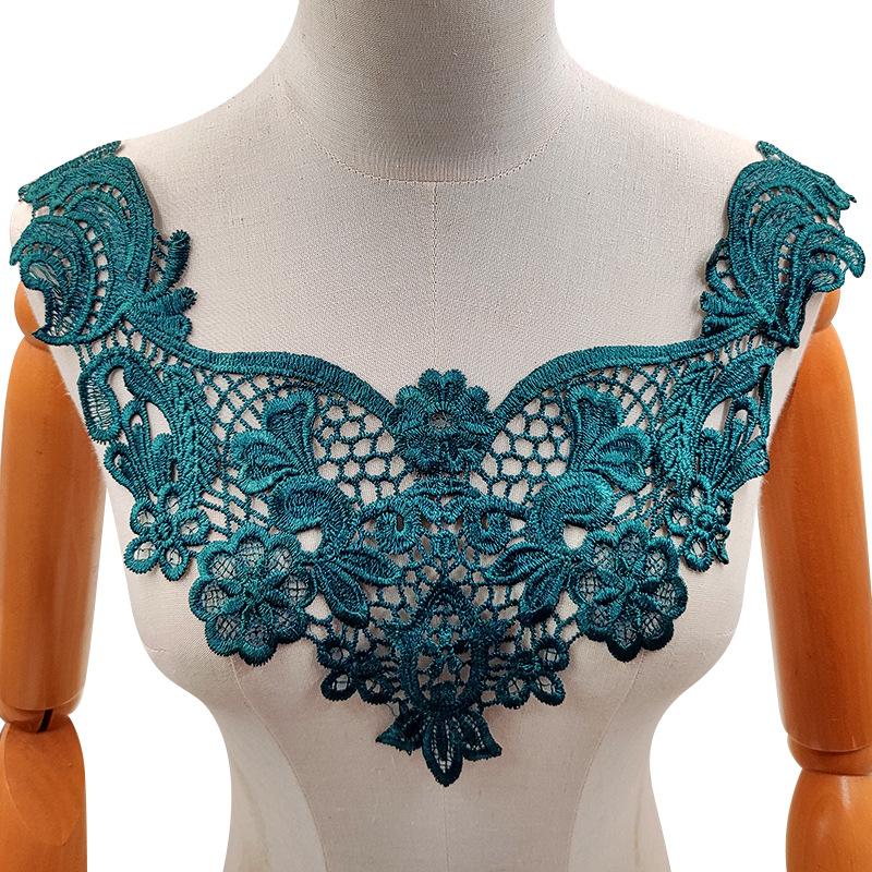 Woman's Clothing DIY Sewing Accessories Beautiful White Lace Collar Mesh Fabric Floral Embroidery Collar