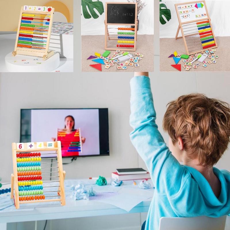 Educational Wooden Math Teaching Tool For Elementary Students Enhance Learning And Development Counting Beads Addition And Subtraction Tool Qm-521