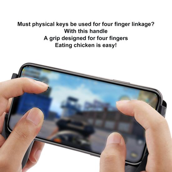 Mobile Phone Holder Non-slip Ergonomic Stretch Function Convenient Four-finger Linkage Bracket ABS Cell Phone Game Joystick Stand for Live Streaming