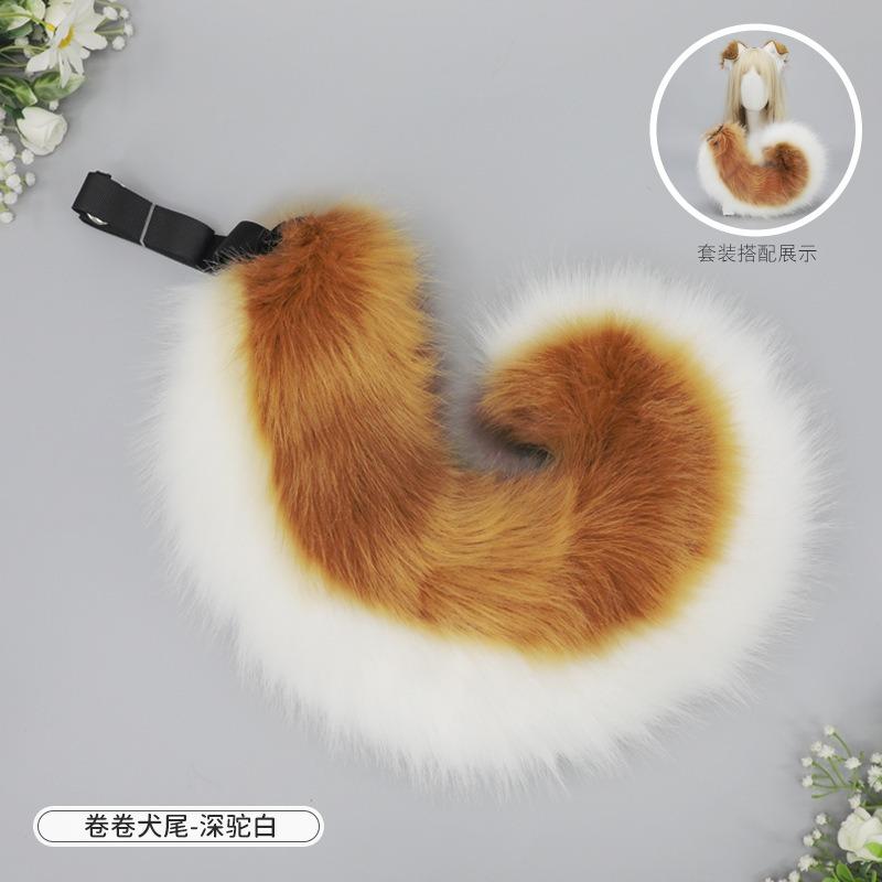 A handmade plush animal ear headdress accessory holiday cosplay Dalmatian fold ear dog ear headband