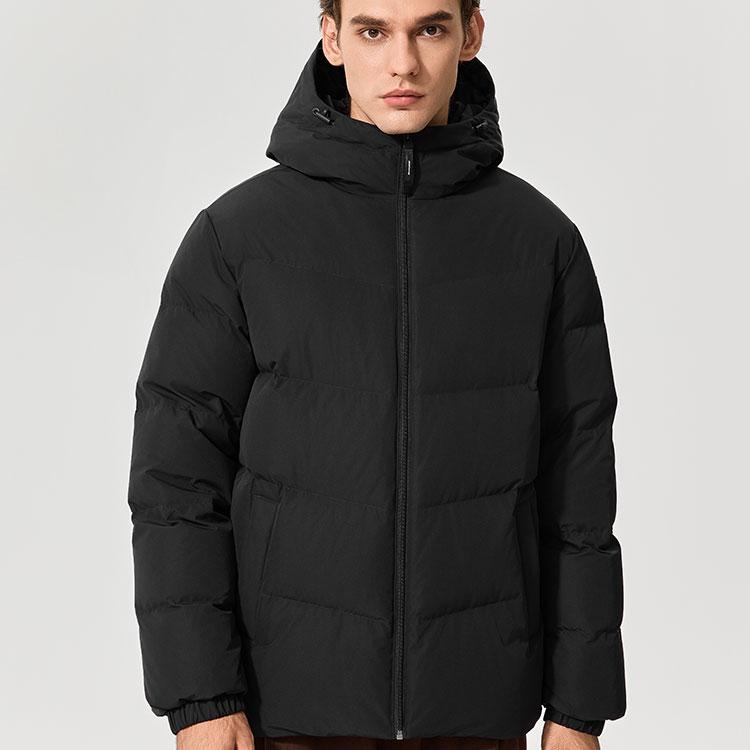 Skechers Windproof Waterproof Stain Resistant Warm Cold Resistant Anti Static Fashionable Versatile Short Hooded Puffer Jacket L425M005-0018