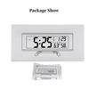 Battery Powered Large Digital Alarm Clock with Backlight Temperature Humidity Date Snooze Table Clock Dual Alarm12/24H LCD Clock