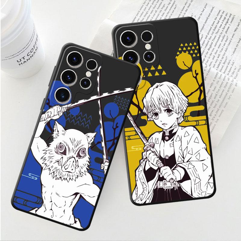 Japan Anime Kurama Dämon Slayer Fall für Samsung Galaxy S21 S23 Ultra 5g S8 S7 S10e S20 Fe S22 plus S10 S9 Schwarz Soft Cover