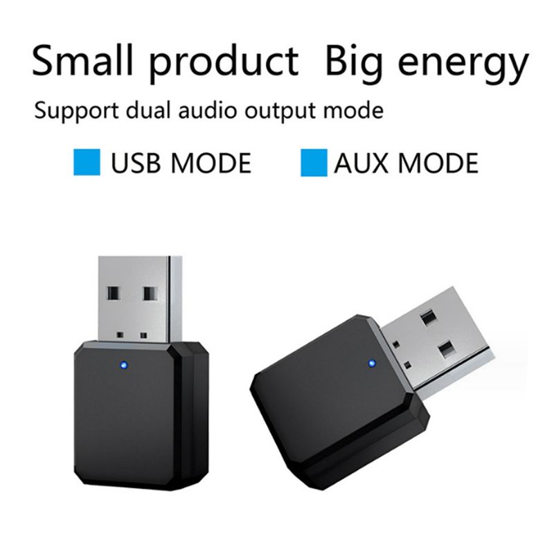 NEW-Car USB AUX Receiver Wireless Bluetooth Media Button Car Multifunction Remote Control