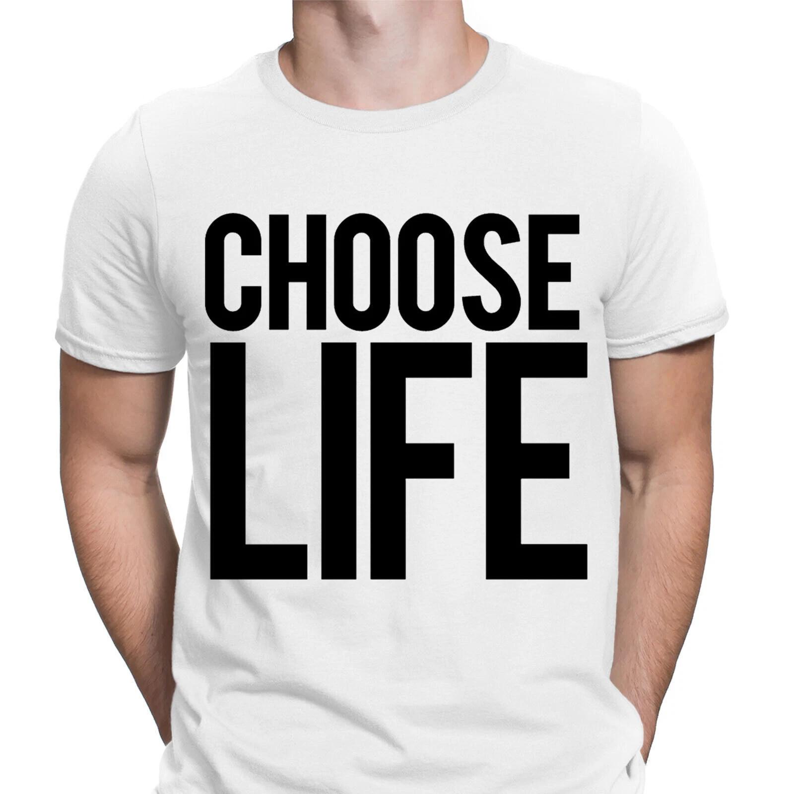 

Choose Life T-Shirt Inspired By Wham 80s Fancy Dress Retro Mens T shirts #UJG 4XL