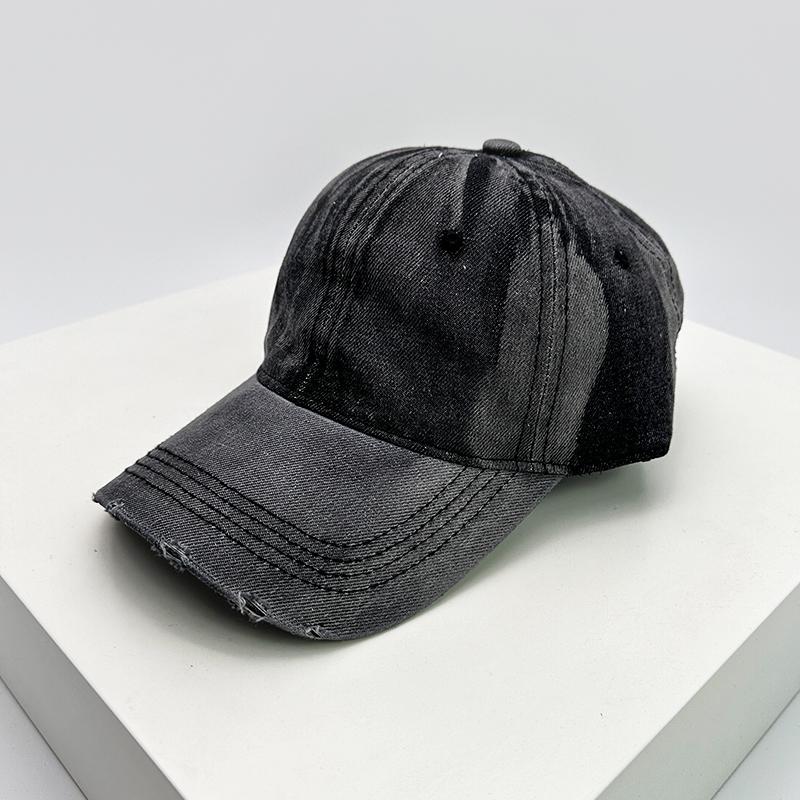 Und Damen Gradient Vintage Distressed Baseballkappen Minimalistischer Sonnenschutz Street Style Atmungsaktive Snapback Hüte All-Match Mode Lässig Ins