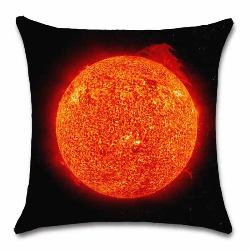 Sun and Planet Pattern Decorative Pillowcase Living Room Office Decoration Home Pillowcase