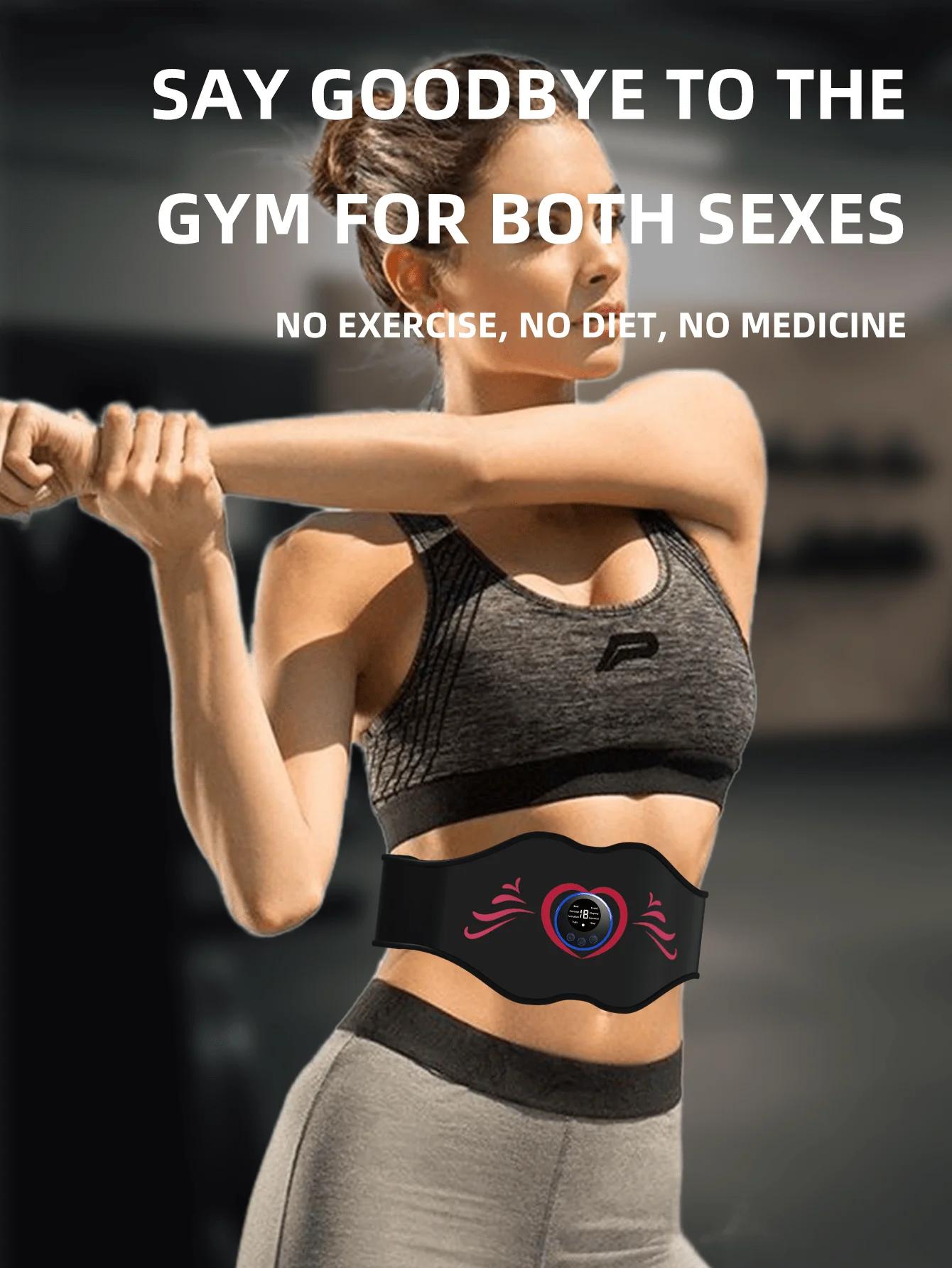 

Умный ABS Тренажер Пояс для тонизирования мышц живота Мышечный тонер Фитнес Массаж Живот Массажер для тела Пояс для тренировки талии Фитнес чёрный