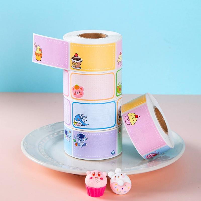 100/270/290pcs/Roll Colorful Labels Item Mark School Stationery Supplies Cute Animal Stickers For Classroom Identification