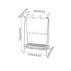 Desktop Jewelry Display Rack Curved Top Rods Storage Minimalist