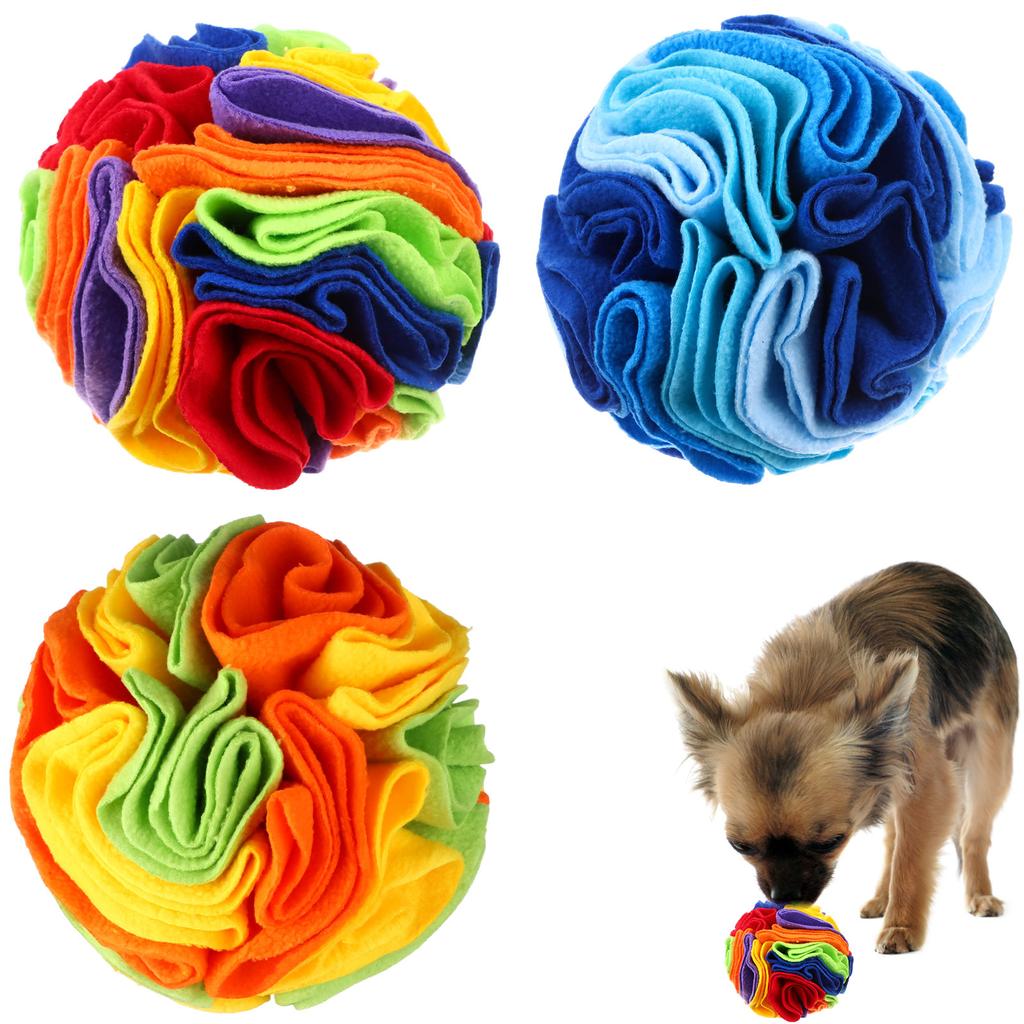 3 Pcs Snuffle Ball For Dogs Stress Relief  Dog Snuffle Ball Toys Dog Foraging Mat Pet Snuffle Ball Toy Dogs Treat Bal