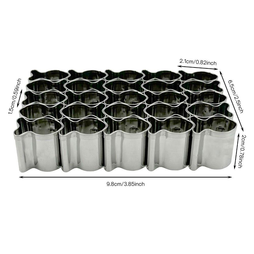 Stainless Steels 25 Cavity Fish Cookie Cutter Cookie Cutters Mould  For DIY Fish Shaped Foods